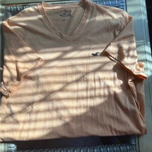 Hollister Light Orange V-Neck Tee